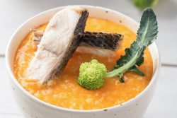 Cháo cá quả rau củ