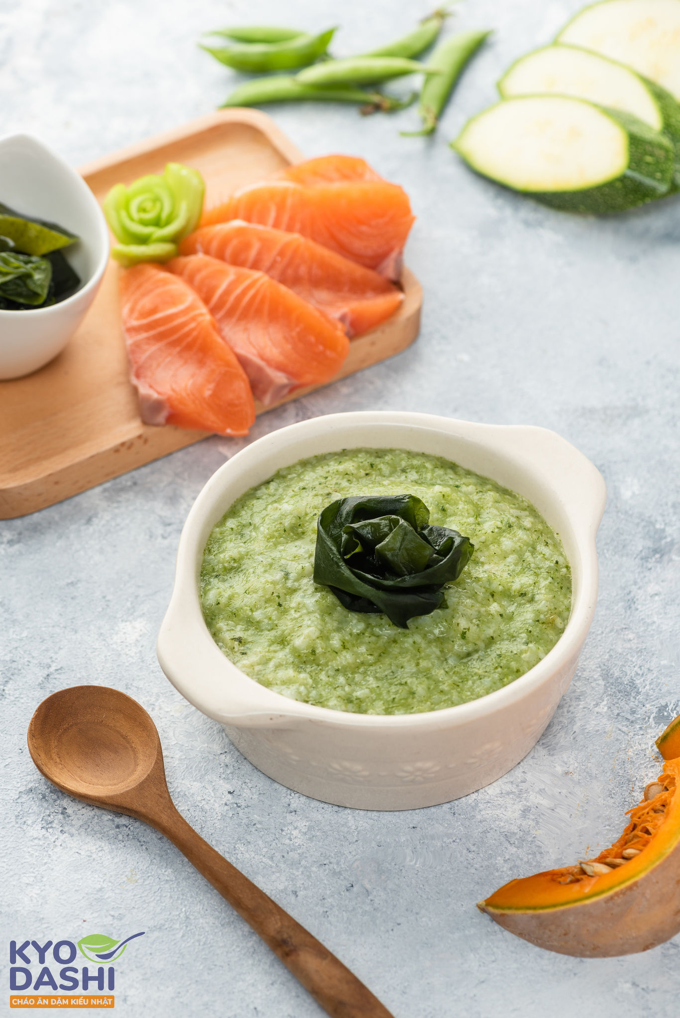 Cháo cá hồi rau củ Cháo cá hồi rau củ