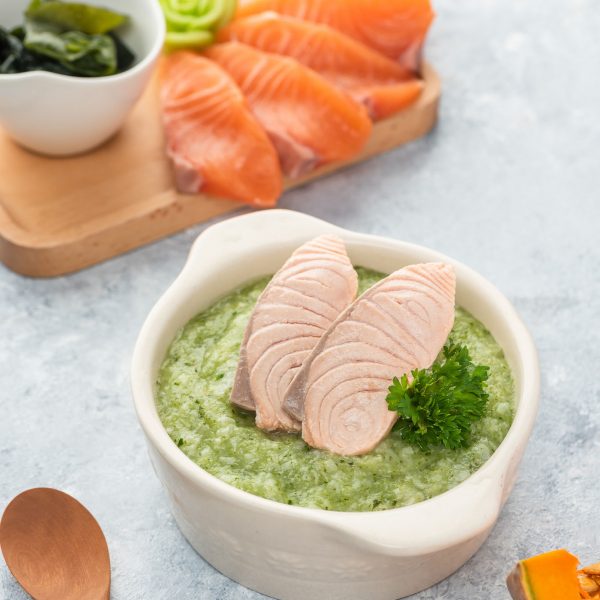 Cháo cá hồi rau củ Cháo cá hồi rau củ