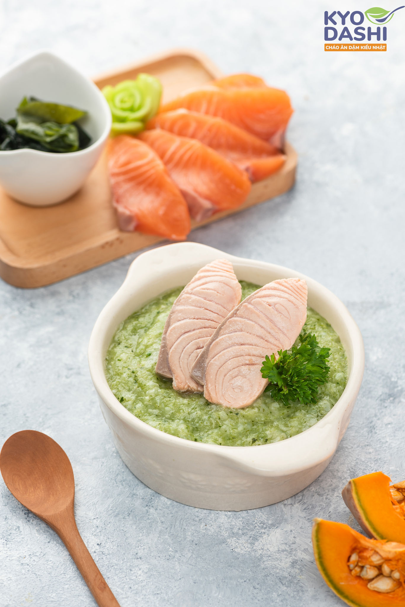 Cháo cá hồi rau củ Cháo cá hồi rau củ