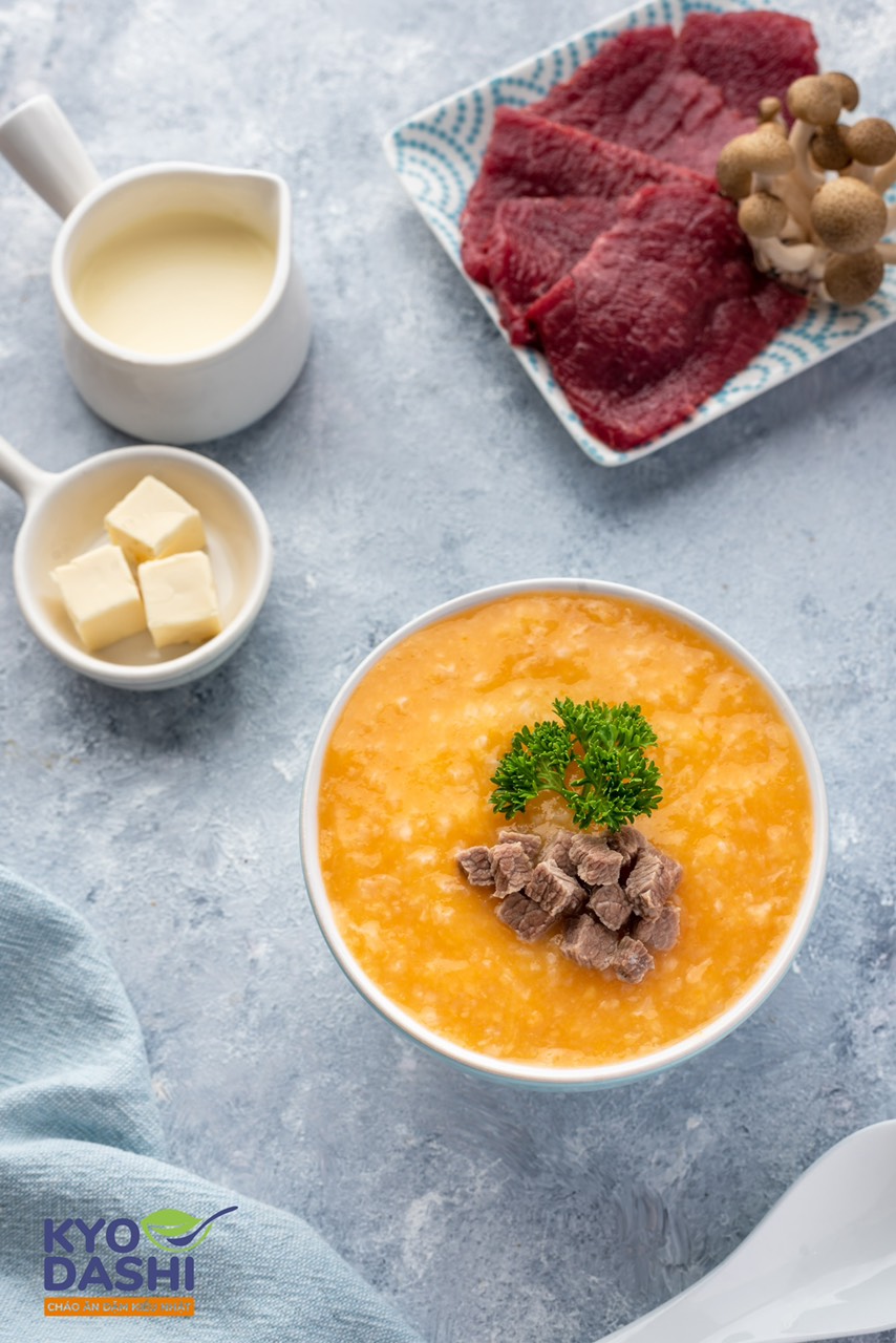 Cháo Đà điểu sốt nấm Linh Chi Cháo Đà điểu sốt nấm Linh Chi